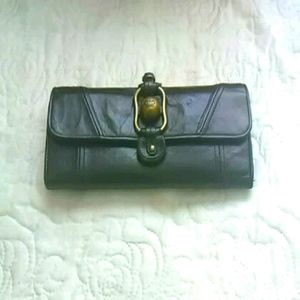 Juicy Couture black leather wallet.